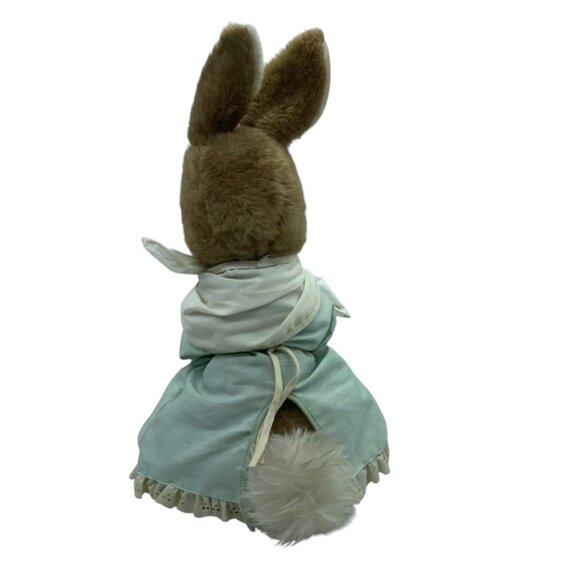 Vtg Eden Beatrix Potter Mrs. Rabbit Plush Bunny Toy Basket & Blue Dress - Picture 6 of 6